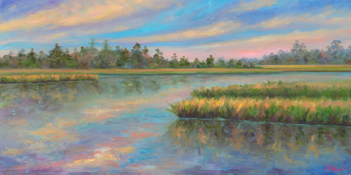 Original Marsh Painting Marsh Art Charleston South Carolina Coastal Carolina Art River Bend Art Lowcountry Landscape Art