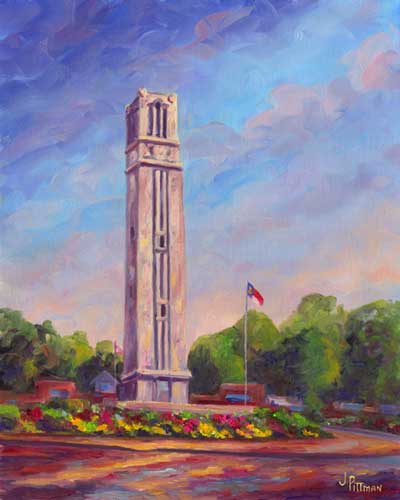 NC State NCSU Bell Tower Print