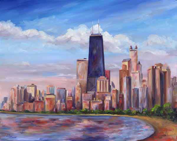 Chicago Skyline Area Painting and Art