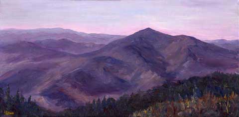 Cold Mountain - View from parkway oil painting on canvas Limited edition Prints Giclee 