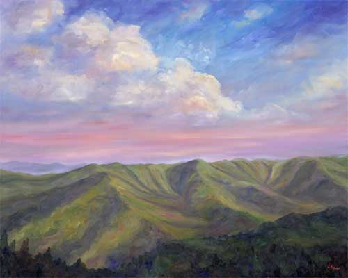 montreat north carolina lookout mountain overlook near black mountain Oil painting and prints Jeff Pittman Ar