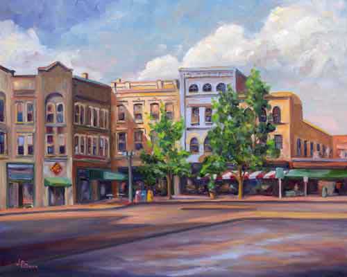 Pack Square Oil Painting on Canvas - Asheville Art