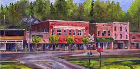 Saluda, NC. Oil Painting on canvas. Jeff Pittman art Limited Edition Prints Giclee