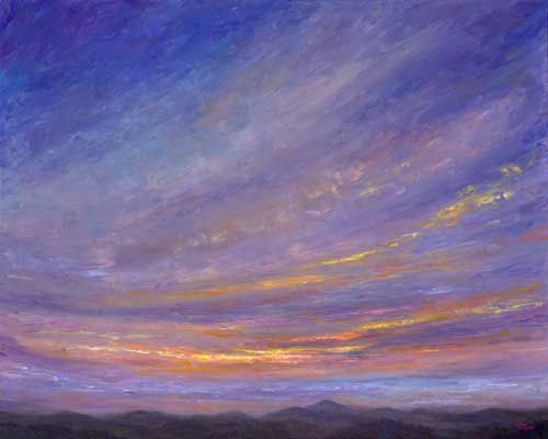 Blue Sunset Sky near Downtown Asheville Art