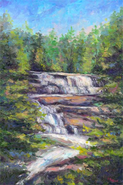 Triple Falls oil painting canvas