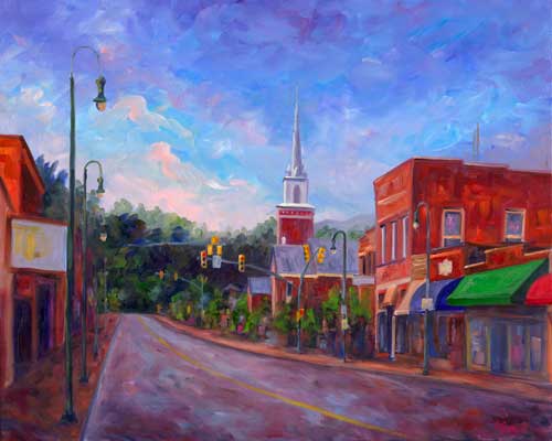 Downtown Waynesville prints painting and Art