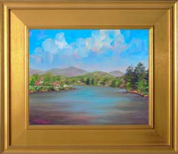 Painting of Beaver Lake in North Asheville