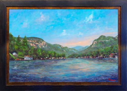 painting of lake lure north carolina