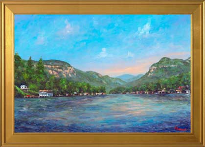 painting of lake lure north carolina