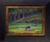 Cows on Dairy Farm NC Oil Painting