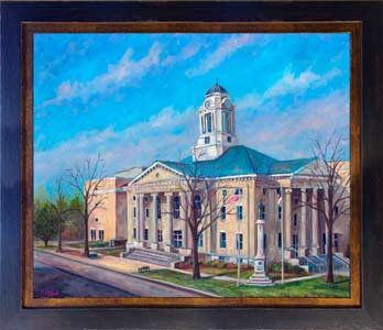 Pitt County Courthouse Greenville NC framed print