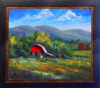Red Barn Painting and Prints