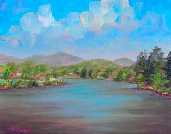 Beaver Lake Asheville Art Painting