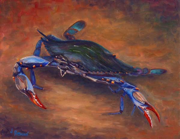 Painting of a Blue Crab Art
