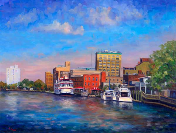 Wilmington Waterfront Painting Cape Fear