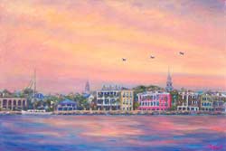 Charleston Oil Painting Downtown