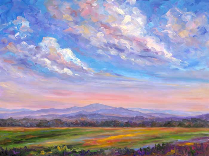 Fields of Color Oil Painitng of Cades Cove Smoky Mountains