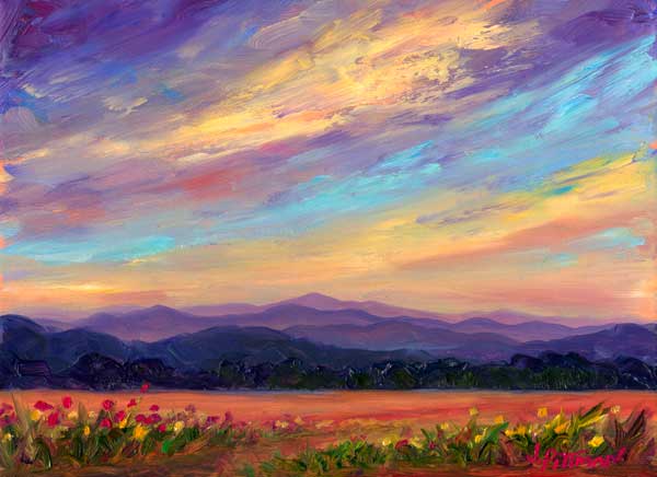 Mountain Wildflowers Painting and Prints Asheville