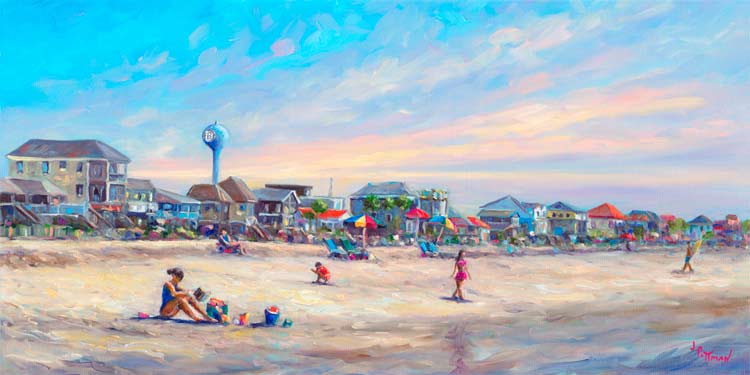 Painting of FOlly Beach South Carolina