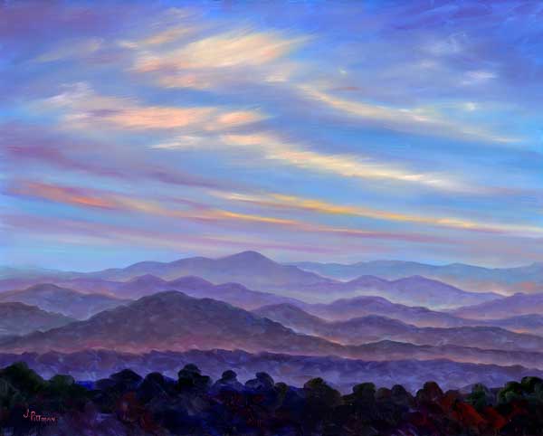 Sunset Terrace View Grove Park inn Asheville Art Painting Prints