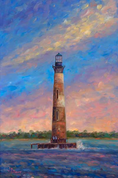 Morris Island Lighthouse Painting Prints Art