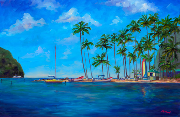 paintings of st lucia