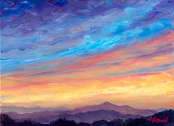 Large Original Oil Painting Cold Mountain Asheville