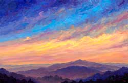 Large Original Oil Painting Cold Mountain Asheville