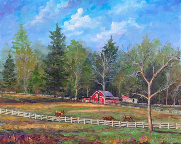 Red Barn in Mills River North Carolina