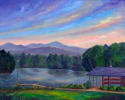 Painting of Biltmore Lake Asheville Artist