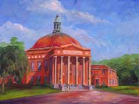 First Baptist Church - Downtown Asheville NC Oil Painting