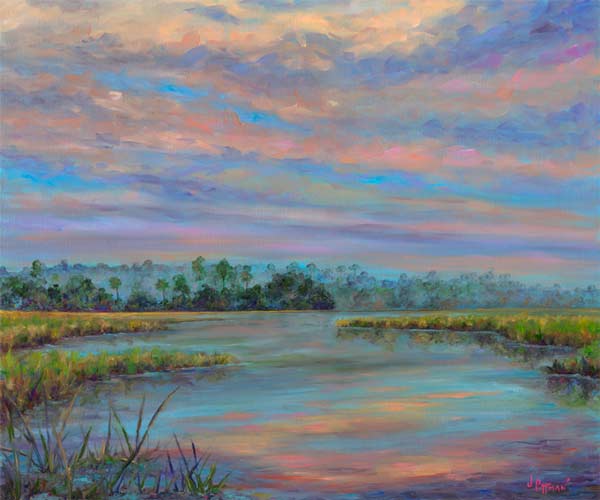 painting of the folly river near Charleston SC