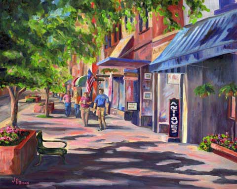 Mainstreet Hendersonville Painting and Prints
