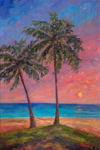 Palm Trees and Hammock Art
