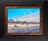 Beach painting print 
