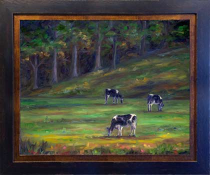 Print of Diairy Cows on NC Farm