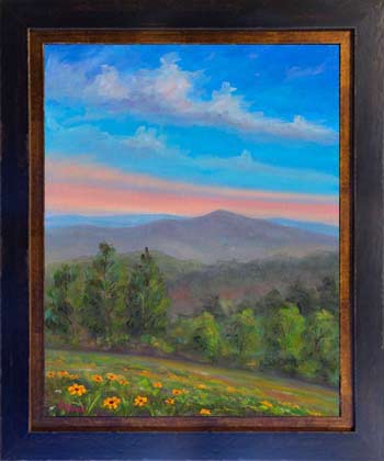 River Arts Distrtict Colorful VIbrant landscape oil painting