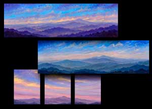 Panoramic Mountain Landscape Artwork North Carolina Artist